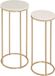 Konges Sløjd Atmosphera Crush Plantenstandaard - Set van 2 stuks - Ø23x56cm - Goud/Wit