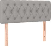 vidaXL Hoofdbord 90x7x78/88 cm stof lichtgrijs