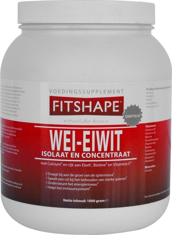 Fitshape Wei Eiwit Aardbei - 1000g