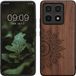 kwmobile Houten Telefoonhoesje voor Xiaomi 14T - Donkerbruin Opkomende Zon Design