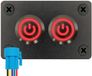 ProRide Interrupteurs à pression métalliques ON-OFF 12-24V - 16mm - Panneau encastré double - IP67 - Indicateur LED Rouge