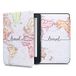 kwmobile hoes compatibel met Kobo Nia - Case voor e-reader in zwart/meerkleurig - Travel Wereldkaart