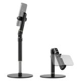 NEEWER BASICS Mobiele telefoonhouder voor bureau, verstelbare telefoonstandaard, klem met verzwaarde metalen sokkel, bureauhouder compatibel met iPhone 16 15 Pro Max Plus Samsung voor video-opnames