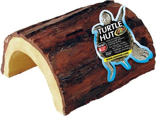 Zoo Med Turtle Hut Schildpad Hut Kunststof Boomstronk Giant 27x29x14cm
