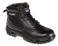 Portwest FW03 Steelite Hoog Schoen Dubbele Dichtheid Antislip Oliebestendig | Zwart, 37, S3 EN ISO 20345, Unisex, Waterbestendige PU-Loopzool, Waterafstotend, Stalen Neus, Leren Voering, Antistatisch