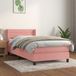 vidaXL Boxspring met matras fluweel roze 90x190 cm