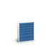 Bott Verso Schuifladenkast | 800x550x1000mm | 7 Laden | RAL 5010