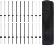 vidaXL - Gelast hekwerk met palen, 50 x 0,5 meter, grijs, gaas