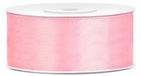 Partydeco Cadeaulint - lichtroze - 2,5 cm x 25 meter - satijn