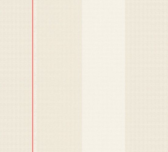 A.S. Création Karl Lagerfeld Blok Strepen Behang - Wit Rood Grijs - 53cm x 1005cm - Vliesbehang