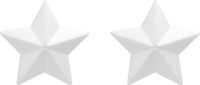 Glorex hobby Piepschuim knutselen vormen/figuren - Set van 2x stuks - kerst ster - 25 cm - wit