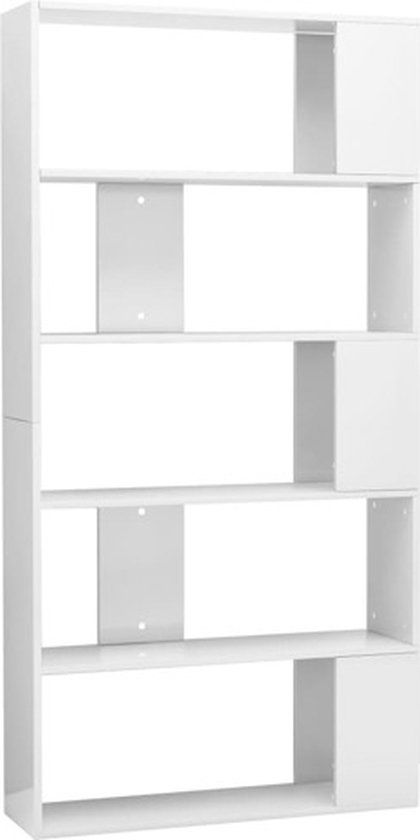 vidaXL Boekenkast/kamerscherm - 80x24x159 cm - Hoogglans wit