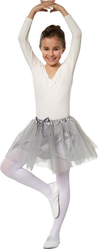 Tectake dressforfun - Kindertutu grijs 128 (7-8y) - verkleedkleding kostuum halloween verkleden feestkleding carnavalskleding carnaval feestkledij partykleding - 301933