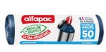 Alfapac - 10 hoge vuilniszakken – schuifband – zeer robuust – 50 l