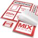 ACROPAQ Lamineerhoezen MIX – 250 stuks (50 x A5, A6, A8), (100 x A4), 100 micron, Premium kwaliteit, Glanzend afwerking, Afgeronde hoeken