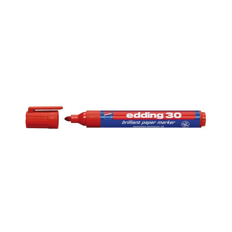 Edding 30 brilliant paper marker rood