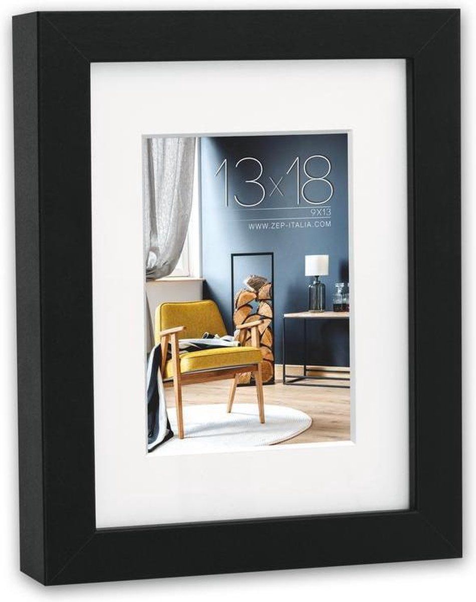 Zep Zep Fotolijst V5968B Niki Black 10x15 / 15x20 cm