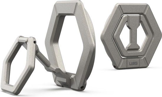 Urban Armor Gear UAG Magnetic Ring Stand | Ring Standaard en Houder voor Telefoons | Compatibel met MagSafe | Titanium