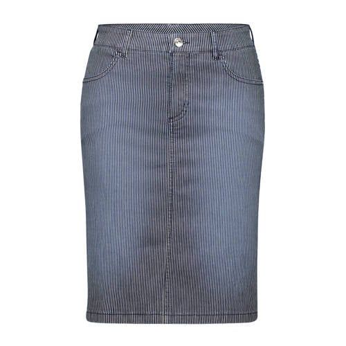 Gardeur Spijkerrok met Krijtstreep Medium Blue Denim