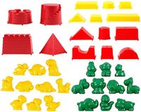 Merkloos Sandy Clay® Zandbakspeelgoed Vormpjes 36 stuks Multicolor Kunststof