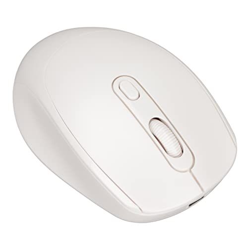 LBEC Draadloze muis, 2.4G draadloze mechanische muis ergonomisch ontwerp nauwkeurige positionering stabiele transmissie voor (wit)