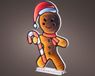 Lumineo kerstverlichting LED Infinity lights gemberkoekman buiten 60cm, warm wit