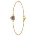 Lucardi Dames Stalen goldplated armband vintage paars hart