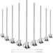 Ibenzoa® Herbruikbare Metalen Lepelrietjes Set van 10 met Schoonmaakborstels voor Diverse Dranken