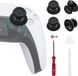 Thumbgrips - Geschikt voor DualSense en PlayStation 5 - Vervangende Thumbsticks voor Controller - Pack 3D Analoge Joystick Caps met Reparatieset