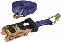 Silverline J-haak ratel sjorband met rubberen handvat, 6 meter x 38 mm Getest 750 Kilo, capaciteit 2000 Kilo