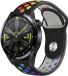 Strap-it Siliconen sport bandje - Zwart/Kleurrijk - Geschikt voor Huawei Watch GT / GT 2 / GT 3 / GT 3 Pro 46mm / GT 4 46mm / GT 5 (Pro) - 46mm / GT 4 46mm / GT 2 Pro / GT Runner / Watch 3 - Pro / Watch 4 (Pro) / Watch Ultimate