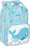 Safta Peuterrugzak, Walvis - Blauw - Polyester