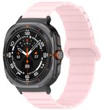 Wigento Samsung Galaxy Watch Ultra 47mm: siliconen band met stippenpatroon, magnetische sluiting, roze