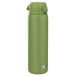 ION8 1 Liter Lichtgewicht Stalen Waterfles, Zonder Isolatie, Lekvrij, Makkelijk te Openen, Veilige Vergrendeling, Draaghendel, Vaatwasserbestendig, Duurzame, 1200ml (40oz), Kakigroen