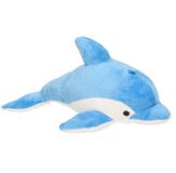 Semo Dolfijn knuffel - blauw - 33 cm - pluche