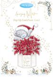 Me To You Tatty Teddy Luxe Pop-Up 3D Poinsettia Kerstkaart Voor Mama - Officiële Collectie