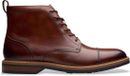 Clarks Aldwin Cap Leren Enkellaarsjes Bruin