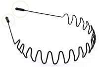 Okado Metalen Haarband Wave – Sport Diadeem – Zwart – 41 cm