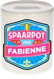 Bellatio Decorations Kinder spaarpot met naam - Fabienne - keramiek