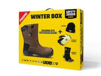 Safety Jogger Winterbox | Caldera 7S7 veiligheidslaars + sokken + handschoenen + muts | Bruin | Maat 41 - S28105410