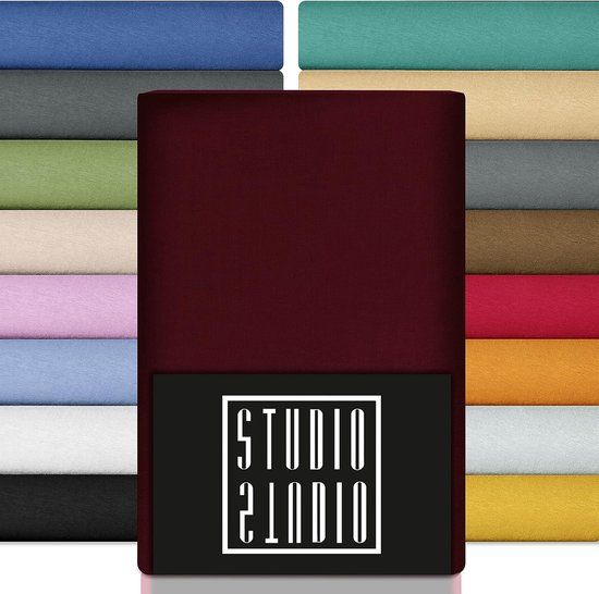 Basishoeslaken 140 x 200 cm, 100% gekamd katoen, Oeko-Tex 100, bordeaux