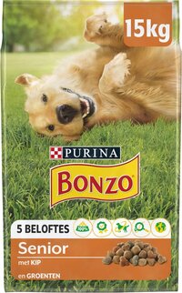 BONZO Droog Senior - Hondenvoer - Kip & Groenten - 15 kg