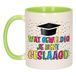 Bellatio Decorations Geslaagd cadeau mok - groen - Geweldig Geslaagd - Ca. 300 ml
