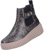 Rieker Chelsea-laarzen voor dames, luipaardprint/grijs