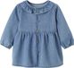 Vertbaudet Denim babyjurk met kraag met ruches