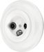 Prise encastrable rétro, porcelaine, 3 prises, type PR1, blanc