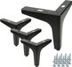 B&B - Pied de meuble - Métal - Noir mat - 130 mm - Design durable et moderne