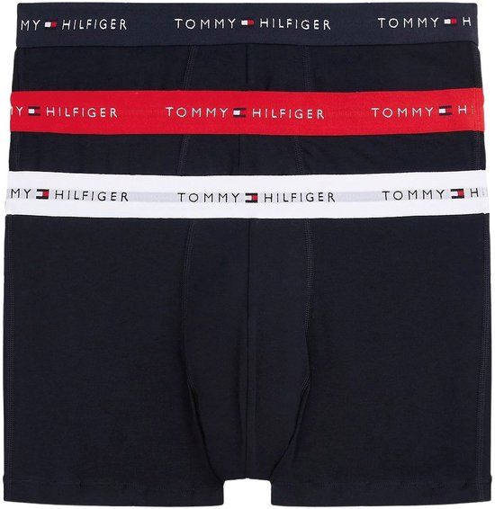 Tommy Hilfiger Trunk Boxershorts Heren (3-pack) - XL - Donkerblauw/Rood/Wit