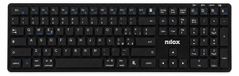 Nilox, clavier sans fil avec 110 touches, Bluetooth 5.2 et 2,4 GHz, noir