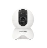 Foscam 5 MP bewakingscamera, wifi voor binnenshuis, pan-tilt met 6 digitale zoom, 2-weg audio, nachtzicht, bewegings-/persoonsherkenning, spraakassistent, babymonitor, wit, 1 x 5 stuks